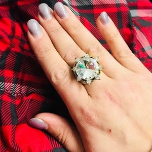 Simply Vera Wang EMBELLISHED LARGE fashion ring